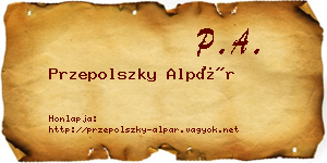 Przepolszky Alpár névjegykártya